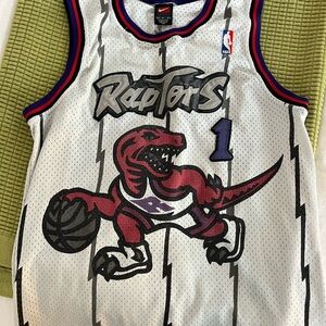 Vintage Nike Raptors Men’s Tracy McGrady Jersey - White, Red, and Black